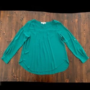 LOFT Green Long Sleeved Blouse